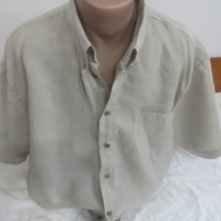 Мъжка риза с къс ръкав от лен Lerros , снимка 1 - Ризи - 25833770