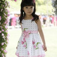 нежни цветя бял фон детска рокля, снимка 3 - Детски рокли и поли - 18649230