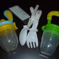 Лот за бебе прибори и силиконови мрежички, снимка 4 - Прибори, съдове, шишета и биберони - 16171542