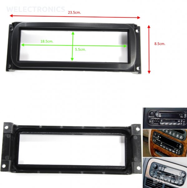 Рамка за автомобилно радио CHRYSLER VOYAGER  Jeep Grand Cherokee 2002- 1DIN, снимка 1