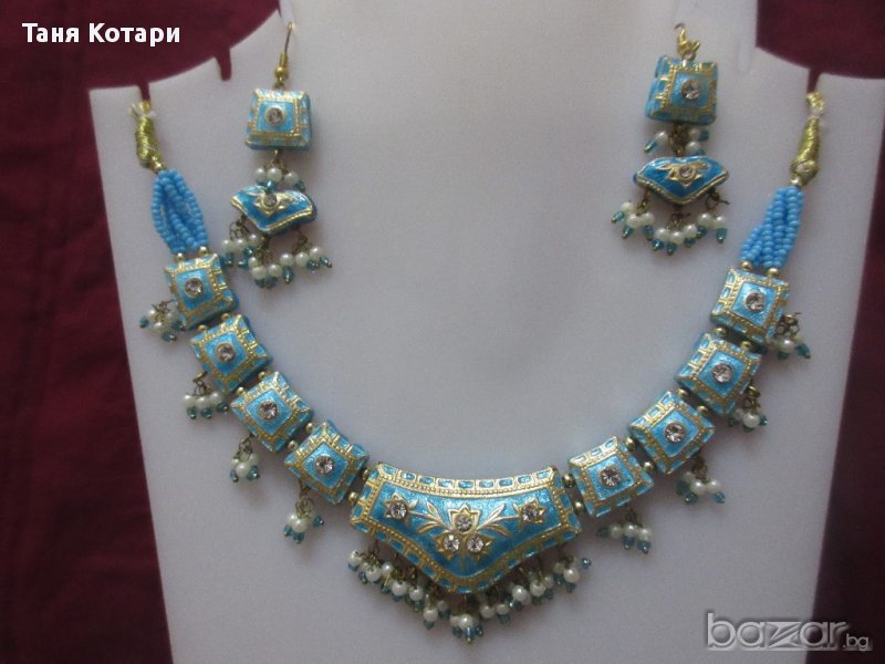 Индийски емайлиран комплект, снимка 1