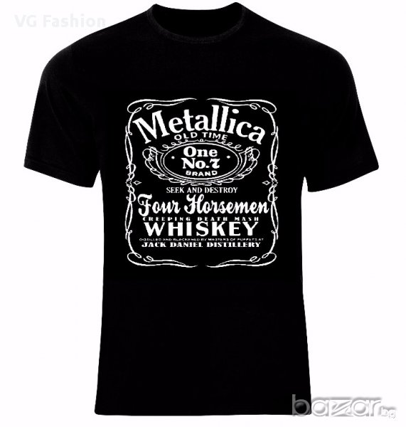  Metallica Metal Four Horsemen Jack Daniels Whiskey Тениска Мъжка/Дамска S до 2XL, снимка 1