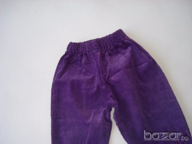  Кокетни лилави панталони за момиче,1-2 год. , снимка 2 - Панталони и долнища за бебе - 16393913