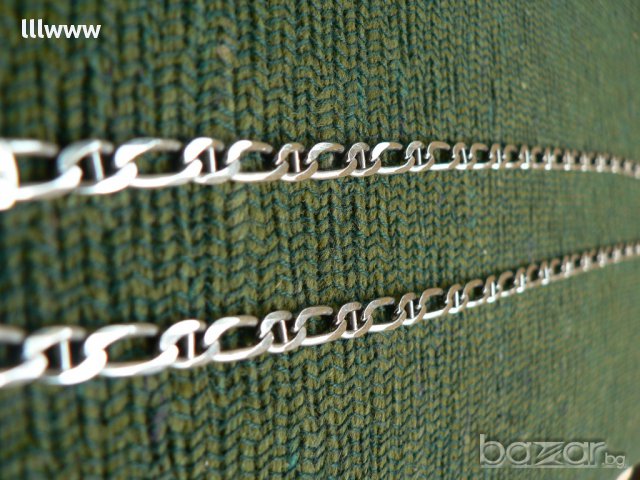 Сребърно ланче 925, снимка 4 - Колиета, медальони, синджири - 10965291