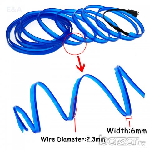 Амбиентно осветление. Неон LED за декорация на автомобил, снимка 9 - Аксесоари и консумативи - 20116546