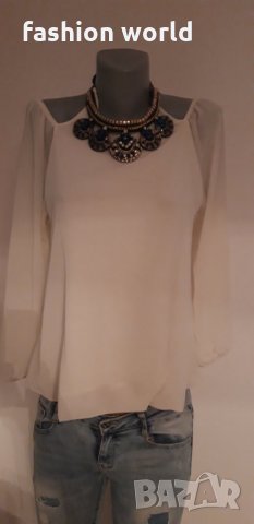 Дамска блуза с колие, снимка 5 - Блузи с дълъг ръкав и пуловери - 25114615