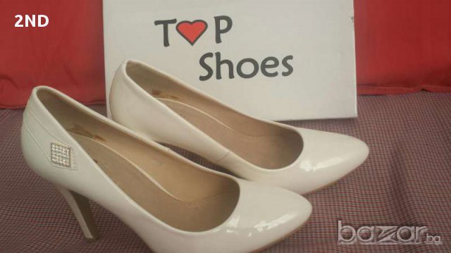 Дамски лачени обувки на висок ток - размер 39, снимка 1 - Дамски обувки на ток - 16861227