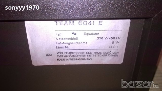 schneider team 6041m equalizer-west germany-внос швеицария, снимка 15 - Ресийвъри, усилватели, смесителни пултове - 18643327