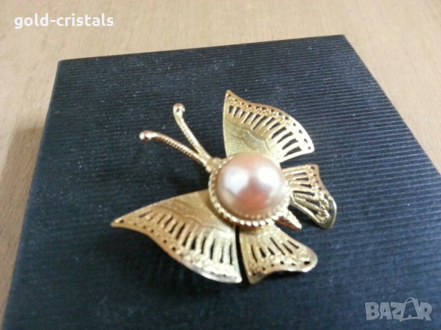ретро брошка с перла