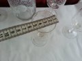 Ретро кристални чаши с златен кант за ракия и вино, снимка 7