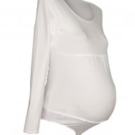 Боди за бременни модел 430 във бяло, снимка 1 - Дрехи за бременни - 9748545