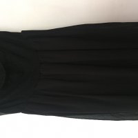 Дълга черна рокля с кожено бюстие, снимка 4 - Рокли - 26149123