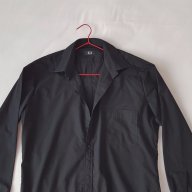 Черна мъжка риза Elite, М размер, снимка 2 - Ризи - 17956333