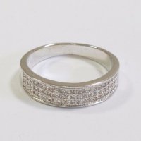Сребрист дамски пръстен халка Crystal Fantasy, снимка 1 - Пръстени - 18634921