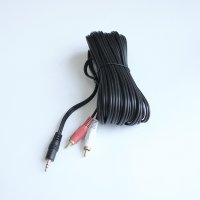 Кабел 3,5mm JACK(м)/2xRCA(м) 10m, снимка 1 - Други - 17442395