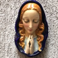 Стара порцеланова статуетка-икона на Св.Мария-Магдалена, снимка 1 - Икони - 24254891