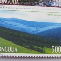  Сет 4 марки Планински пейзажи-1 ,2009, Монголия, снимка 3 - Филателия - 24408001