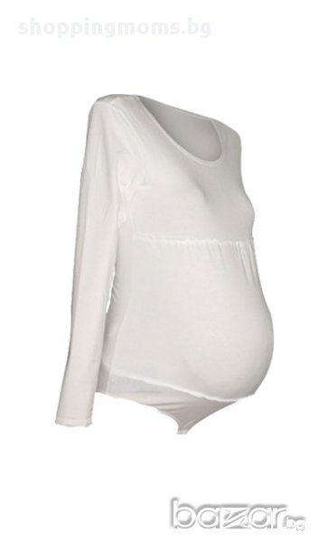 Боди за бременни модел 430 във бяло, снимка 1