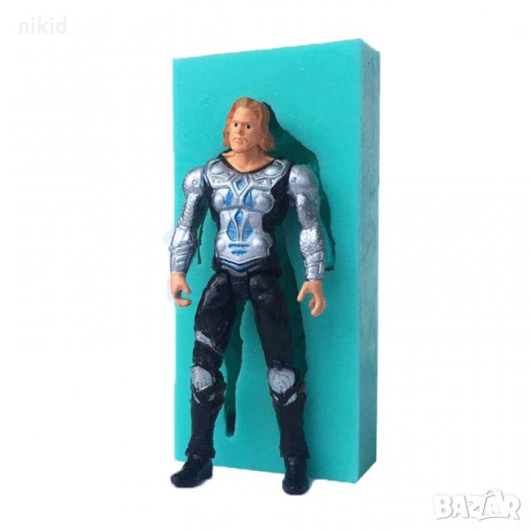 Тор Thor мъж човек 3D цяло тяло силиконов молд форма калъп фондан тесто украса гипс, снимка 1