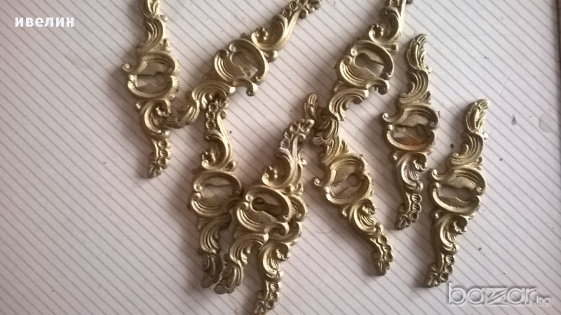 стар бронзов обков за мебели, снимка 1