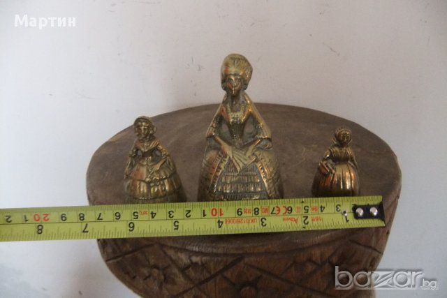 Колекционерски стари масивни бронзови - Камбанки - 3бр. !!! (00480), снимка 4 - Антикварни и старинни предмети - 11737940