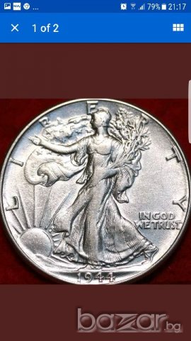 WW2 USA 50 Cents 1944 AUNC