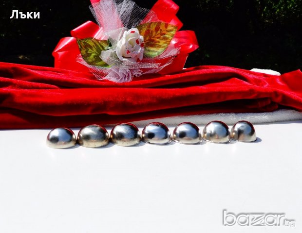 Елементи от сребро 925,полусфери общо 7 бр.  , снимка 3 - Антикварни и старинни предмети - 19538801