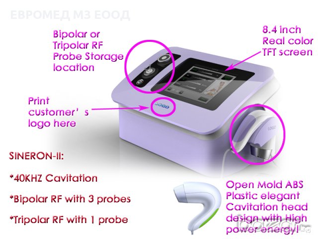  апарати за ултразвукова кавитация - нови, снимка 5 - Фризьорско и козметично оборудване - 11718798