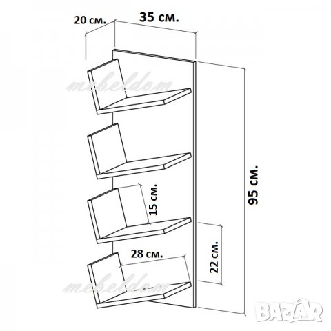 Етажерка за стена(код-0860), снимка 4 - Етажерки - 23283393