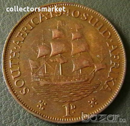 1 пени 1940, Южна Африка, снимка 1