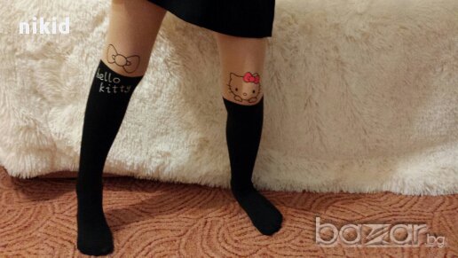 Детски черен чорапогащник Коте Кити Хелоу hello kitty , снимка 3 - Други - 15830656