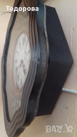 Старинен стенен механичен часовник, снимка 7 - Антикварни и старинни предмети - 22832489