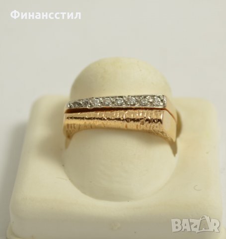 златен пръстен 43539-2, снимка 1 - Пръстени - 23650293