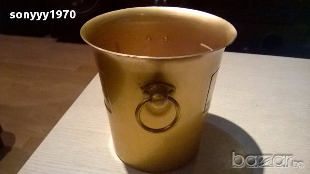 Шампаниера 20/20см-в златист цвят-внос швеицария, снимка 4 - Антикварни и старинни предмети - 13834863