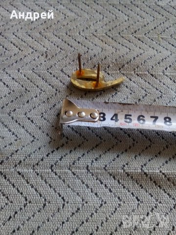 Стара месингова цифра,номер, снимка 3 - Антикварни и старинни предмети - 22226933