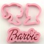 Barbie Барби Кен мъж жена форми пластмасови 3 бр. резци резец форма за фондан тесто сладки бисквитки, снимка 3