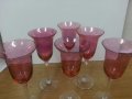 Сервиз чаши за вино цветно стъкло, снимка 2