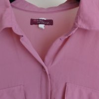 Розова риза Bershka, снимка 1 - Ризи - 26191247