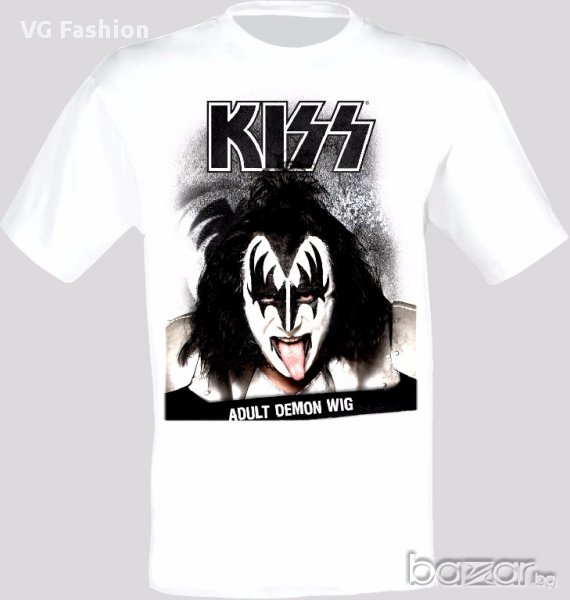 Kiss Rock Band Adult Demon Wig Тениска Мъжка/Дамска S до 2XL, снимка 1