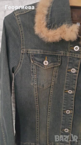 Дънково яке с пух, снимка 1