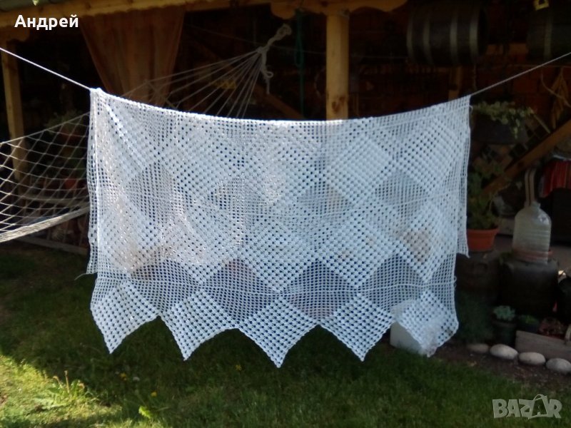 Плетена покривка за легло, снимка 1