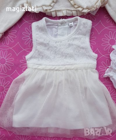 Лот 0-3 месеца рокля болеро и гащички, снимка 15 - Комплекти за бебе - 21856939