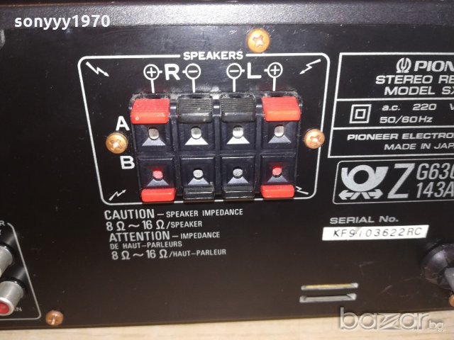 pioneer-stereo receiver japan-внос швеицария, снимка 16 - Ресийвъри, усилватели, смесителни пултове - 21002759