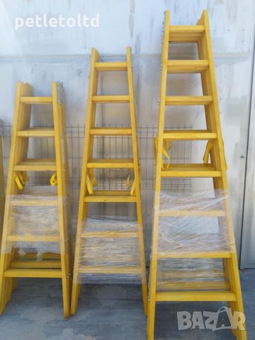 Дървена двойна стълба, 222 см, Усилена, снимка 4 - Други инструменти - 25645301