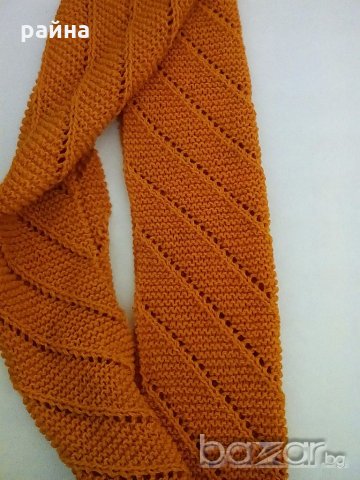 ръчно плетен шал яка , снимка 3 - Шапки - 19940612