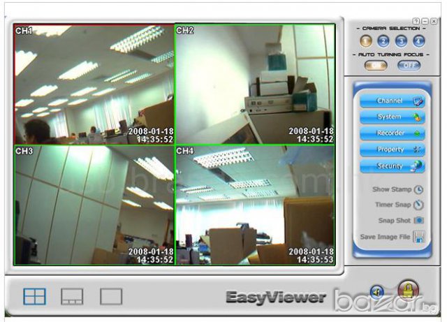 видеонаблюдение за компютър - Usb Easycap Dvr 4 канален + 1камера монтаж на закрито 1800тvl , снимка 9 - Ресийвъри, усилватели, смесителни пултове - 7668378