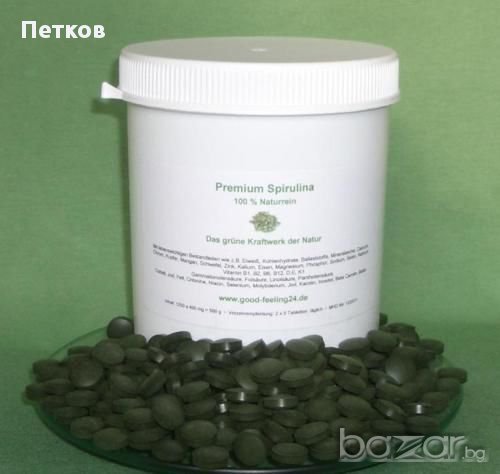 Спирулина Premium Spirulina 0,5 кг. , снимка 1 - Домашни продукти - 11774755