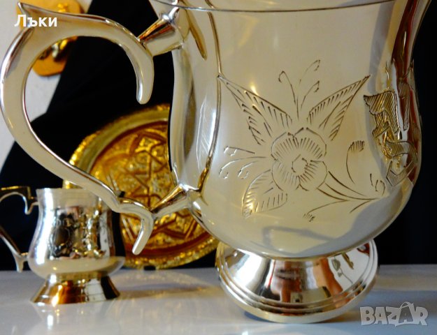  Бронзов бокал с две дръжки 1 л.,сватба,годишнина.  , снимка 10 - Антикварни и старинни предмети - 23627765