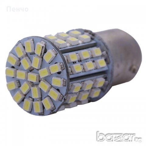 Габаритна крушка 12V с две светлини бели с 64 SMD LED, габарити с изместен център, снимка 7 - Аксесоари и консумативи - 18638089