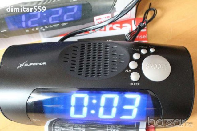 Радио часовник аларма термометър чисто нов, снимка 5 - Други - 18001943